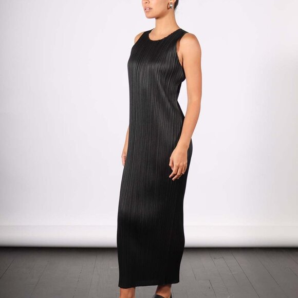 Issey Miyake Pleats Please Basic Column Dress in Black - Size 4 - Picture 3 of 11